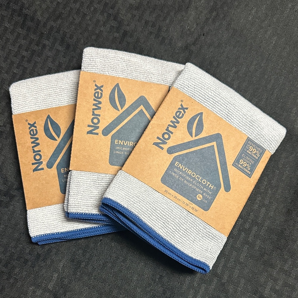 Norwex Gray and Blue EnviroCloth Trio